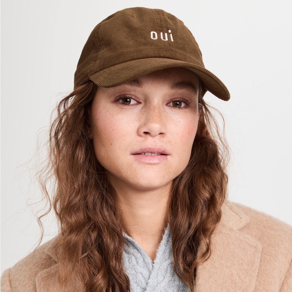 Oui Brown Women's Corduroy Cap